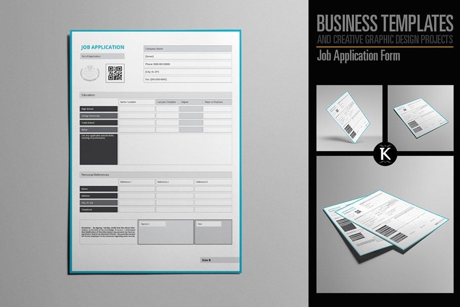 Job Application form Templates Creative Market Of Business Card order form Template