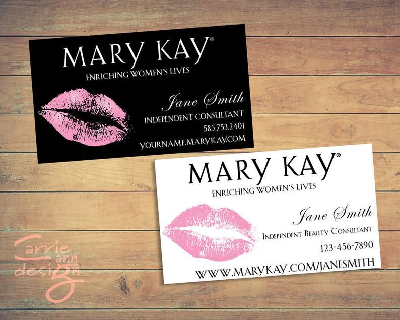 Mary Kay Business Cards Printable Lips Pink Custom Make Up Black and White Of Mary Kay Business Cards Templates Free