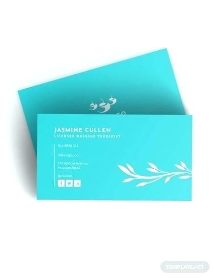 Massage Template Of Massage therapy Business Card Templates Free