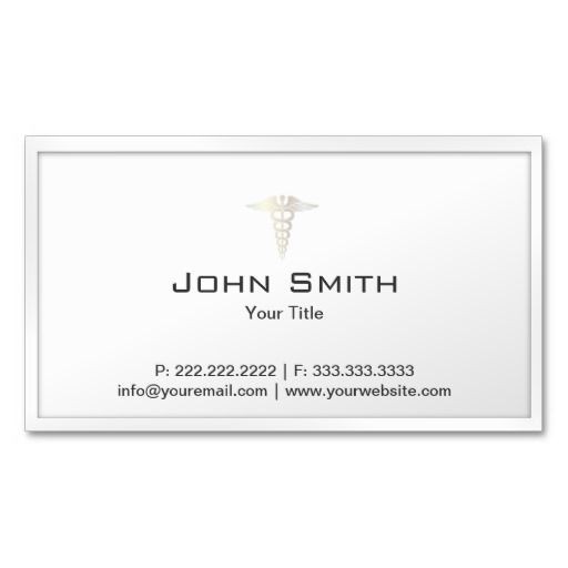 Medical Care Doctor Elegant White Border Business Card Of Business Card Border Template