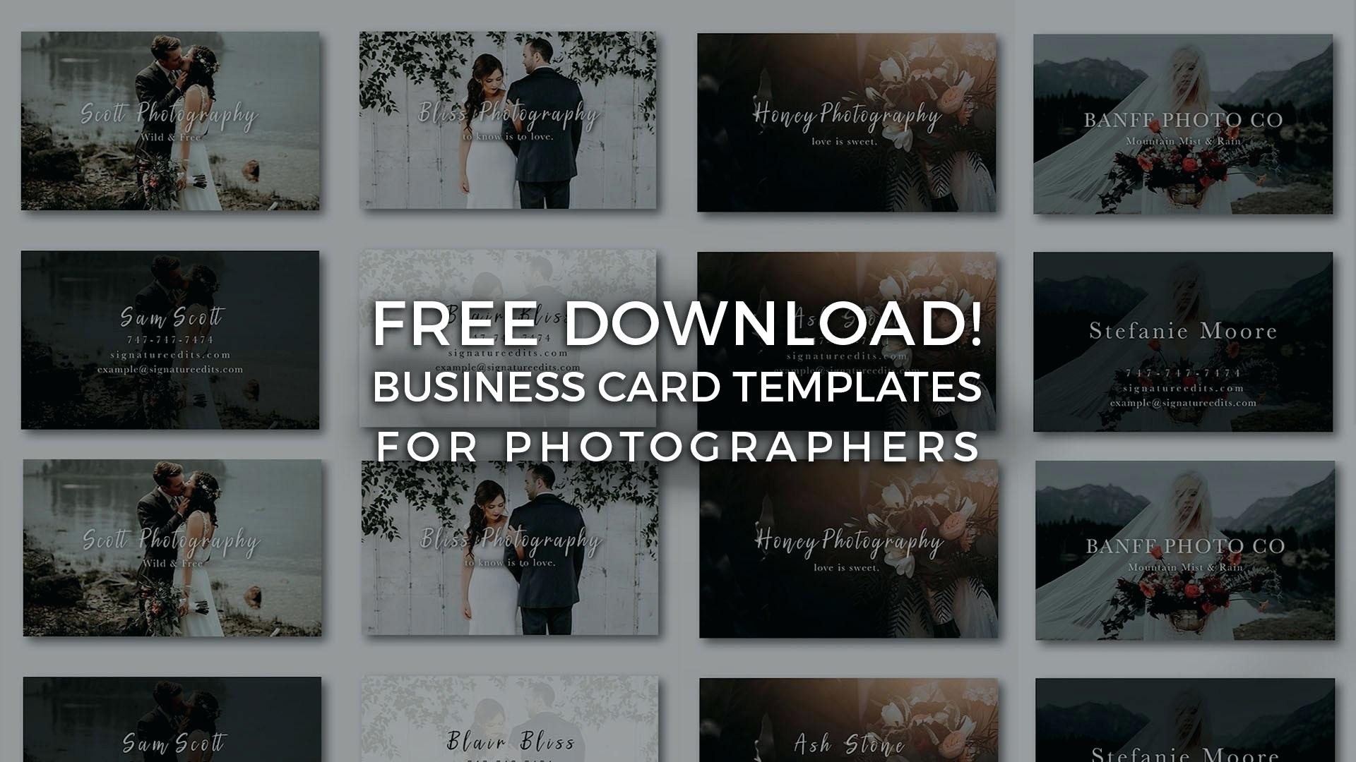 free photographer business card template