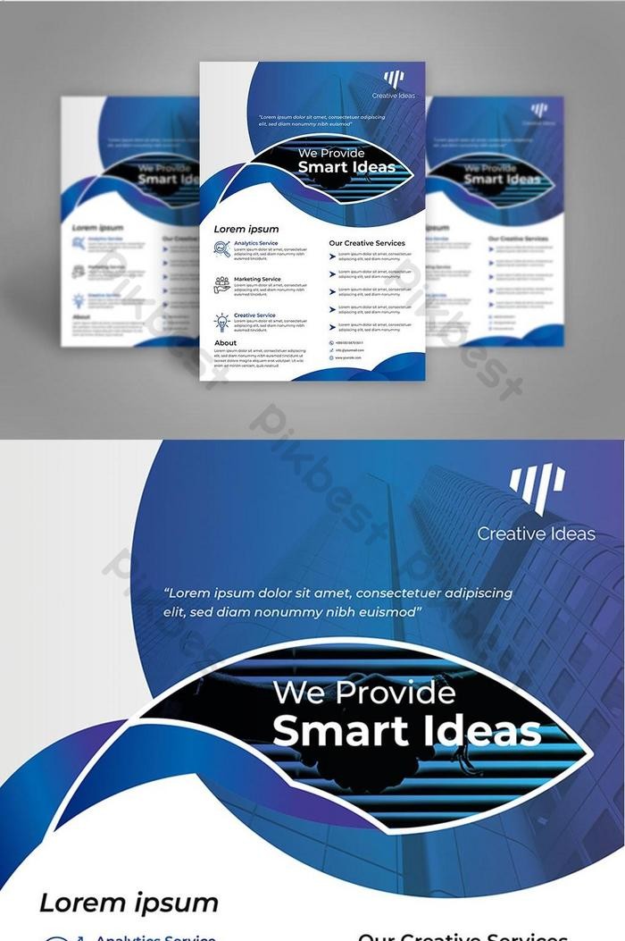 Modern Blue Business Flyer Design Of Modern Business Card Design Templates