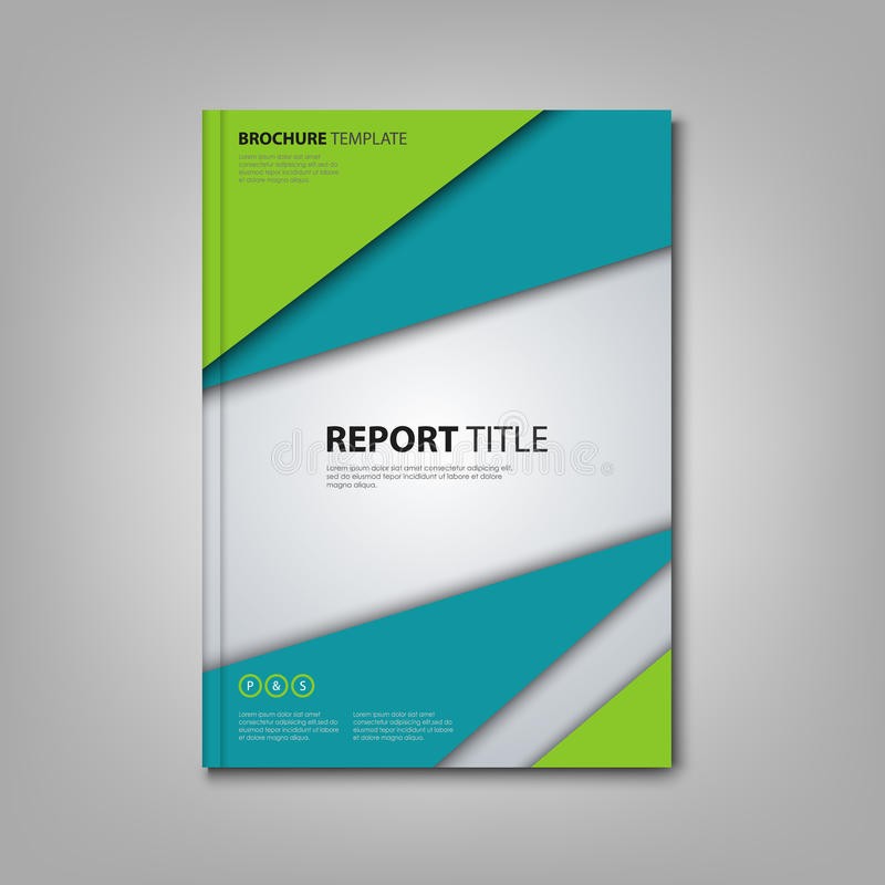 brochures book flyer abstract blue green triangles template vector eps