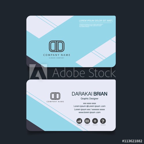 Modern Simple Business Card Template Vector Illustration Buy This Of Adobe Business Card Template