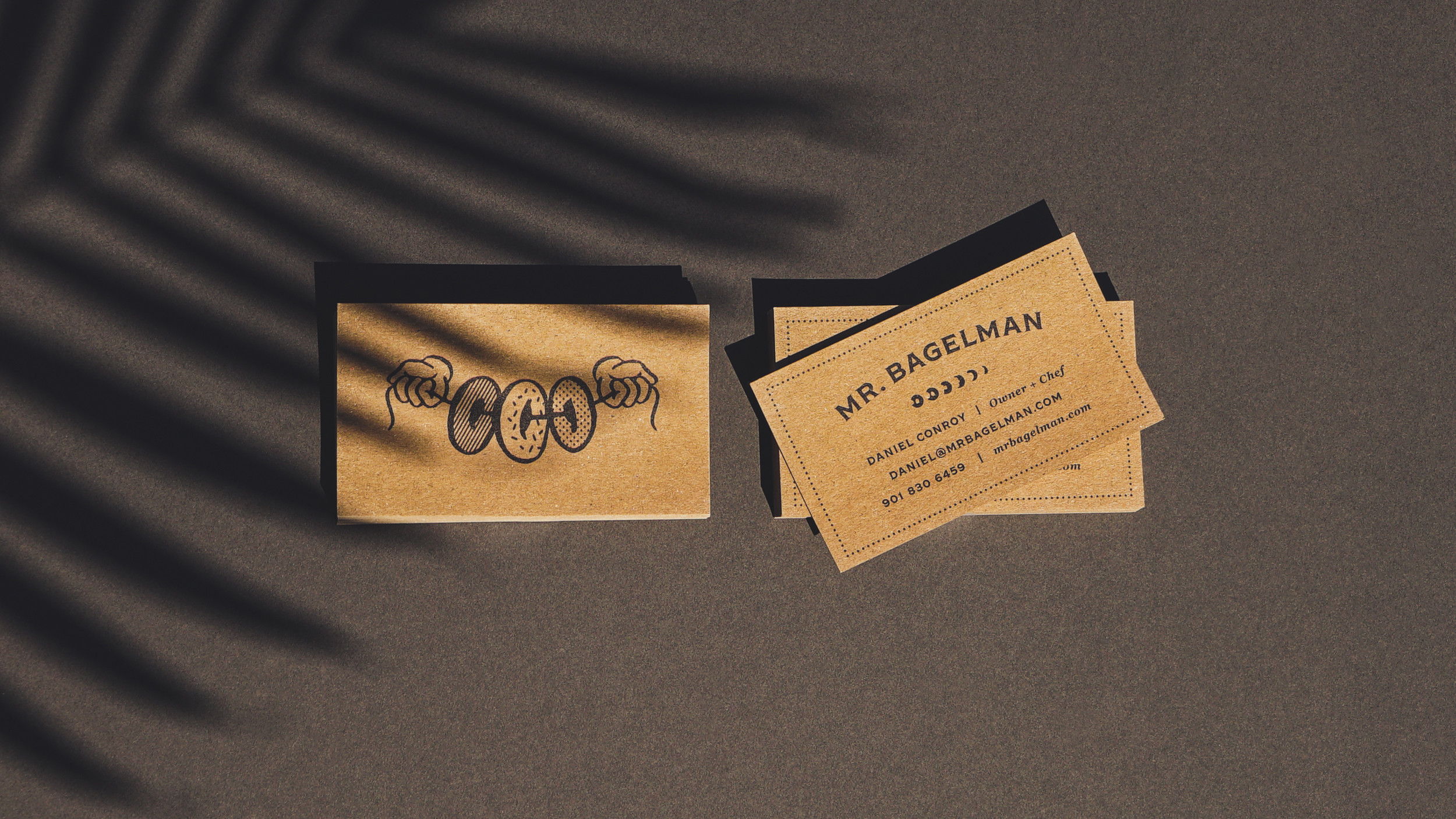 Mr Bagel business cards