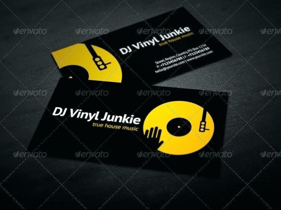 Music Business Card Templates Word Free Premium Music Of Free Dj Business Card Template