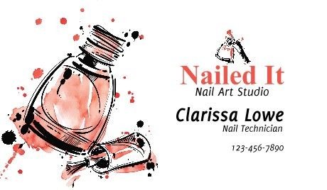 Nail Salon Business Cards Nails Of Hairdresser Business Card Templates