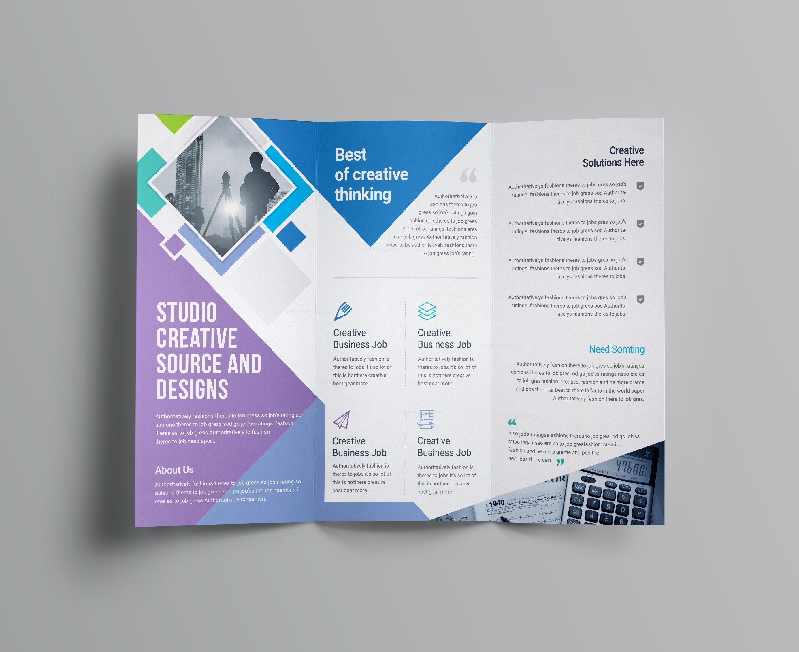 Neptune Professional Corporate Tri Fold Brochure Template Of Corporate Business Cards Templates