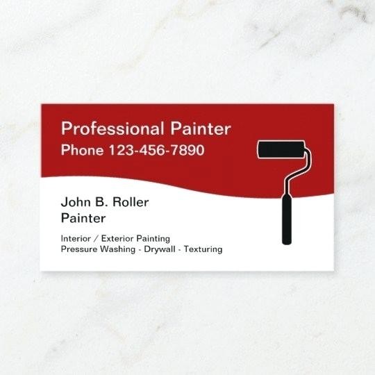 professional painter business cards paint shop business card template