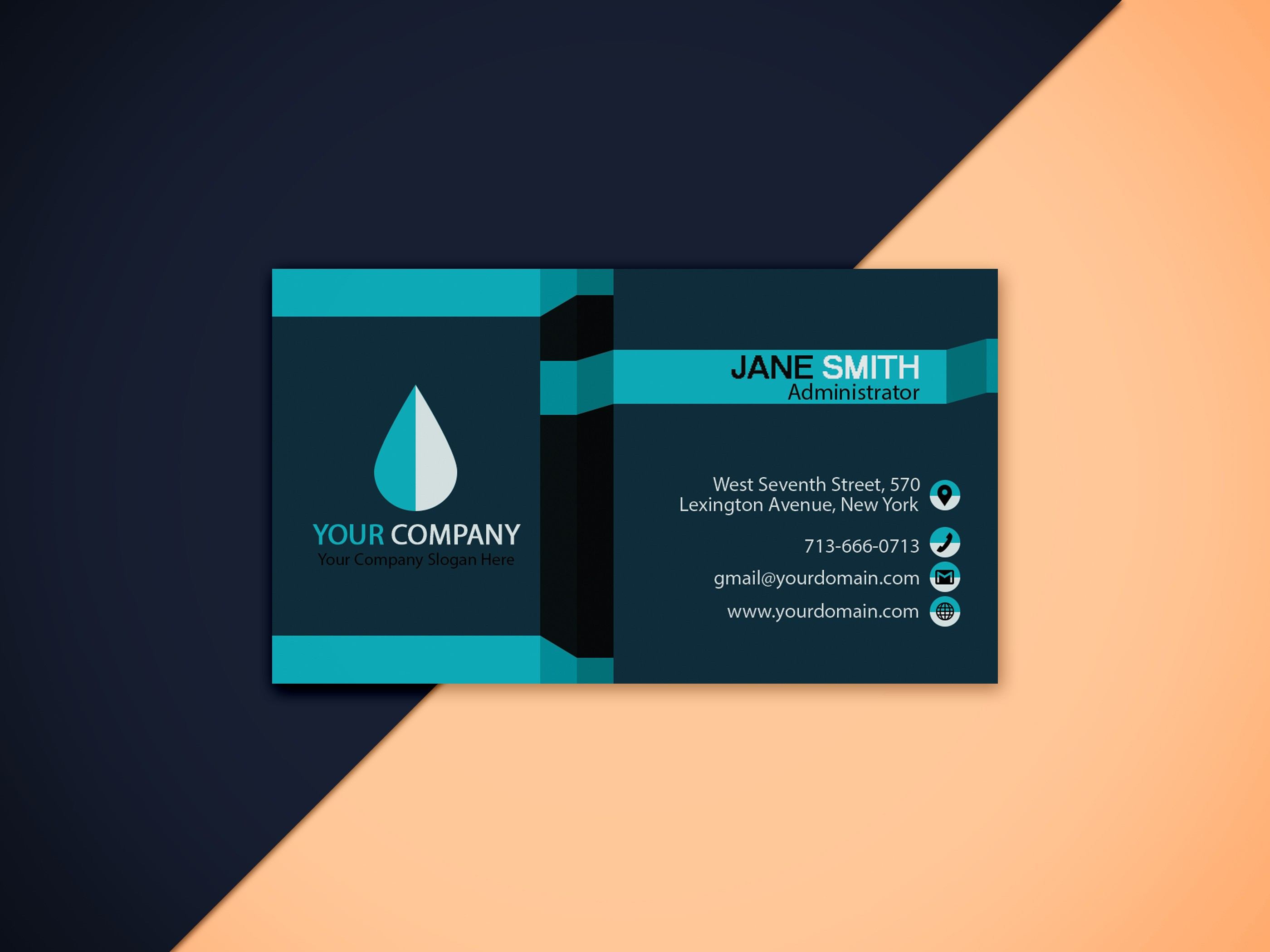 bussines cards mock up within business card design in photoshop