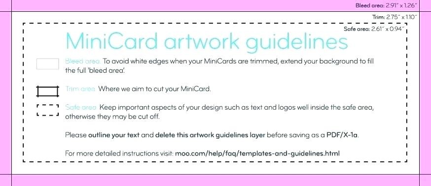Postcard Template Moo Business Card Size Guidelines Artwork Of Moo Business Cards Template