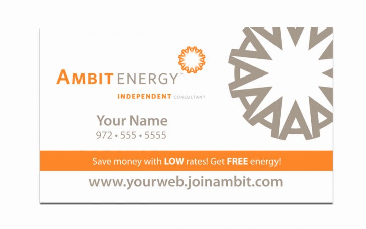 Pretty Ambit Energy Business Card Template Ambit Energy Of Ambit Energy Business Card Template