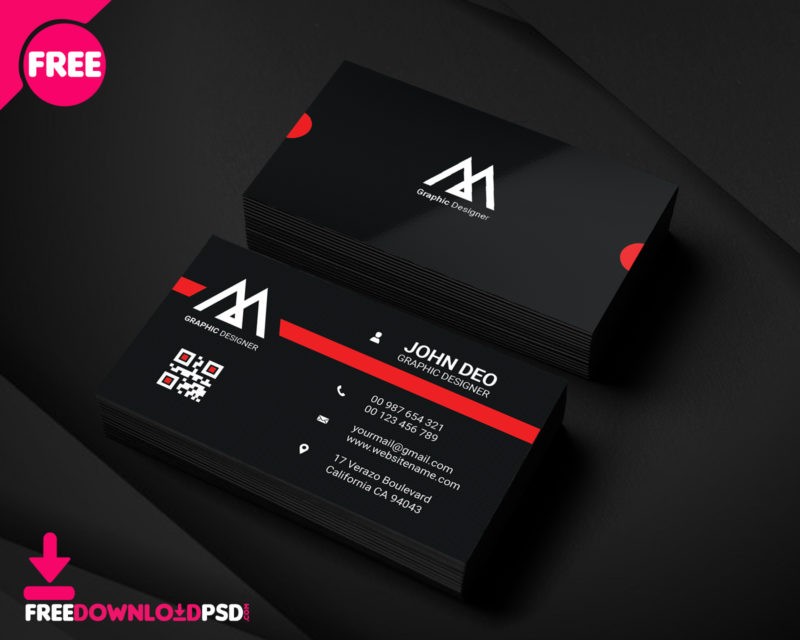 Sample Graphic Designer Business Card Of Business Card Psd Template Free