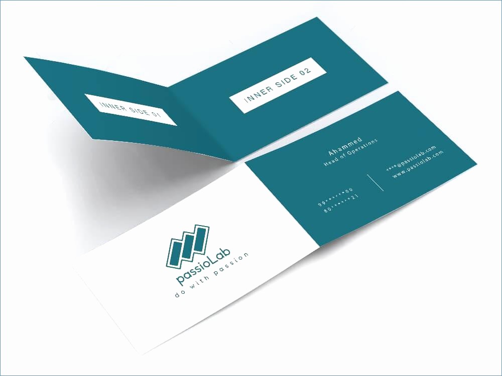 Simple Business Card Template Of Folded Business Card Template