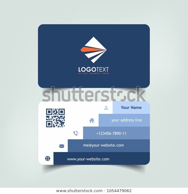 Simple Elegant Business Card Templates Landing Stock Vector Royalty Of Business Card Template Illustrator Free