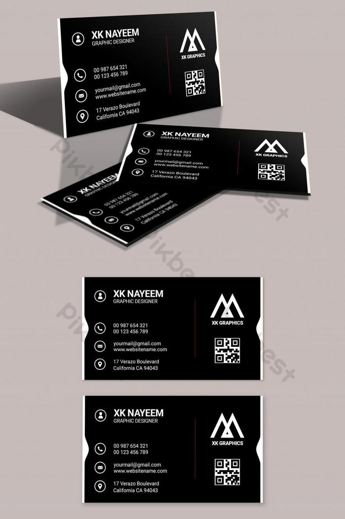 Simple Grayscale Business Card Of Business Cards Design Templates Free Download