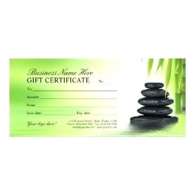 massage therapist or day spa t certificates certificate template free voucher card templates 3