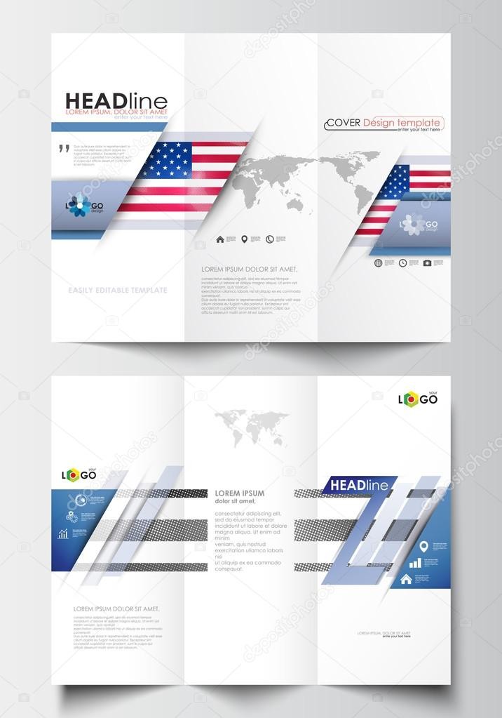 Tri Fold Brochure Business Templates On Both Sides Easy Editable Of Tri Fold Business Card Template
