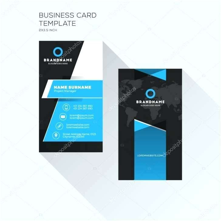 Vertical Business Card Template Illustrator Of Business Card Vertical Template