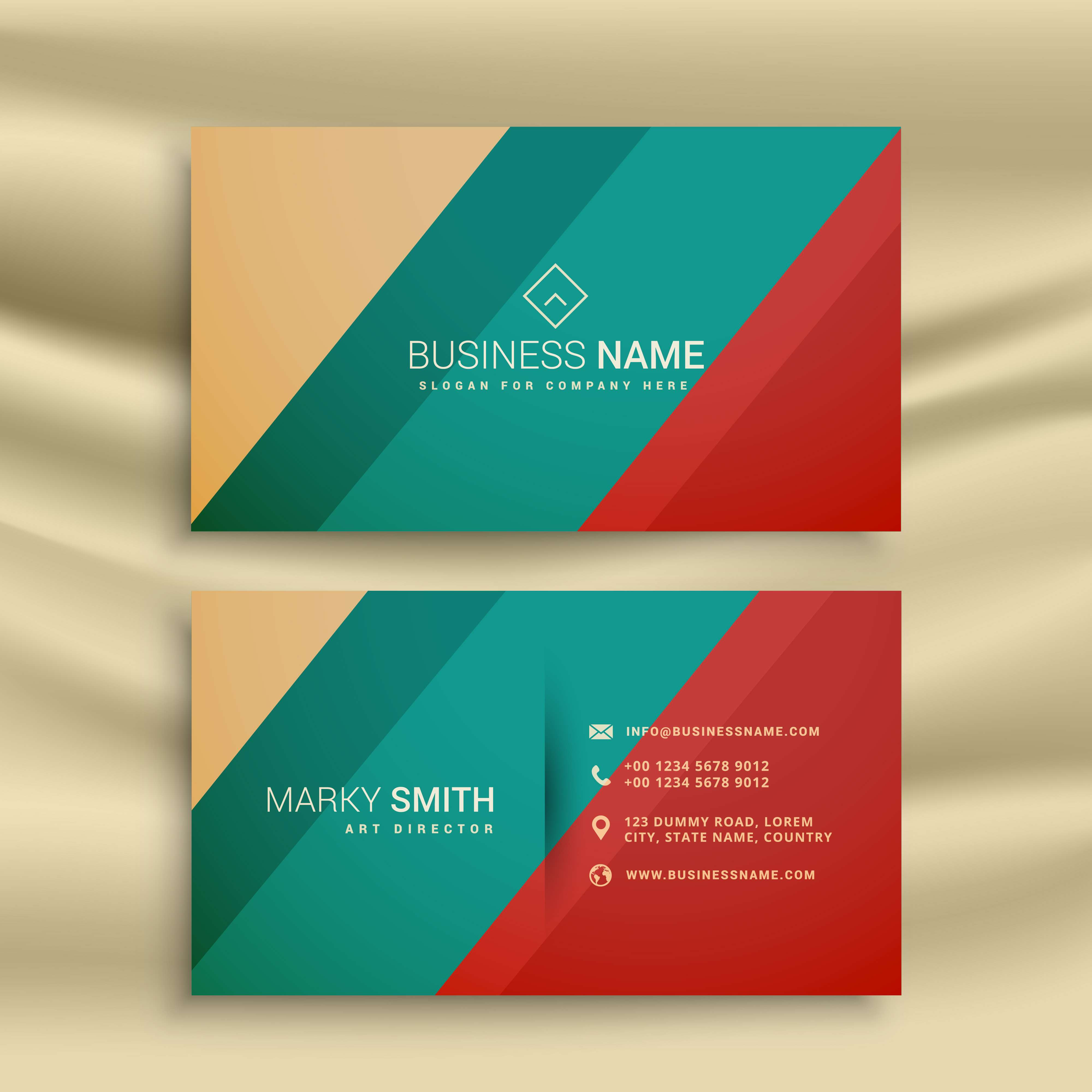 vintage business card template lovely creative business card design with retro colors free of vintage business card template