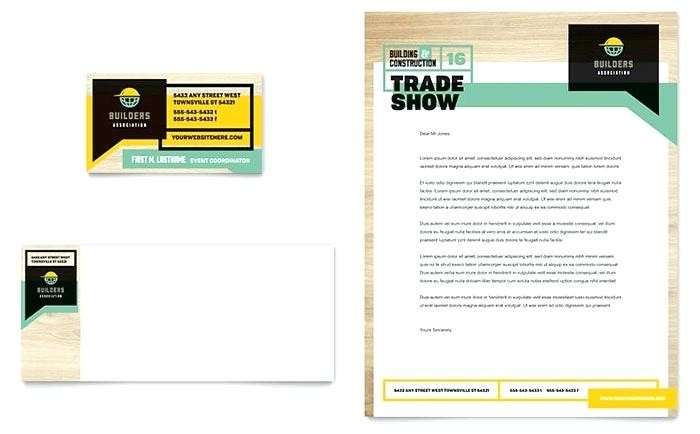 builders trade show business card letterhead template design illustrator word visiting decadry cards 2007