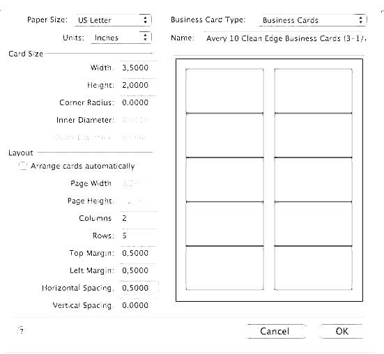 Visiting Card Template Word Of Business Card Template 10 Per Page