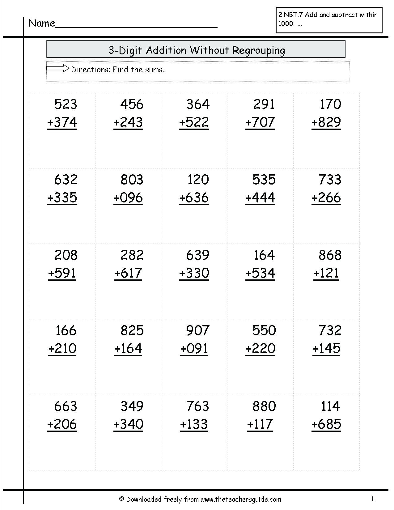 Addition with Regrouping