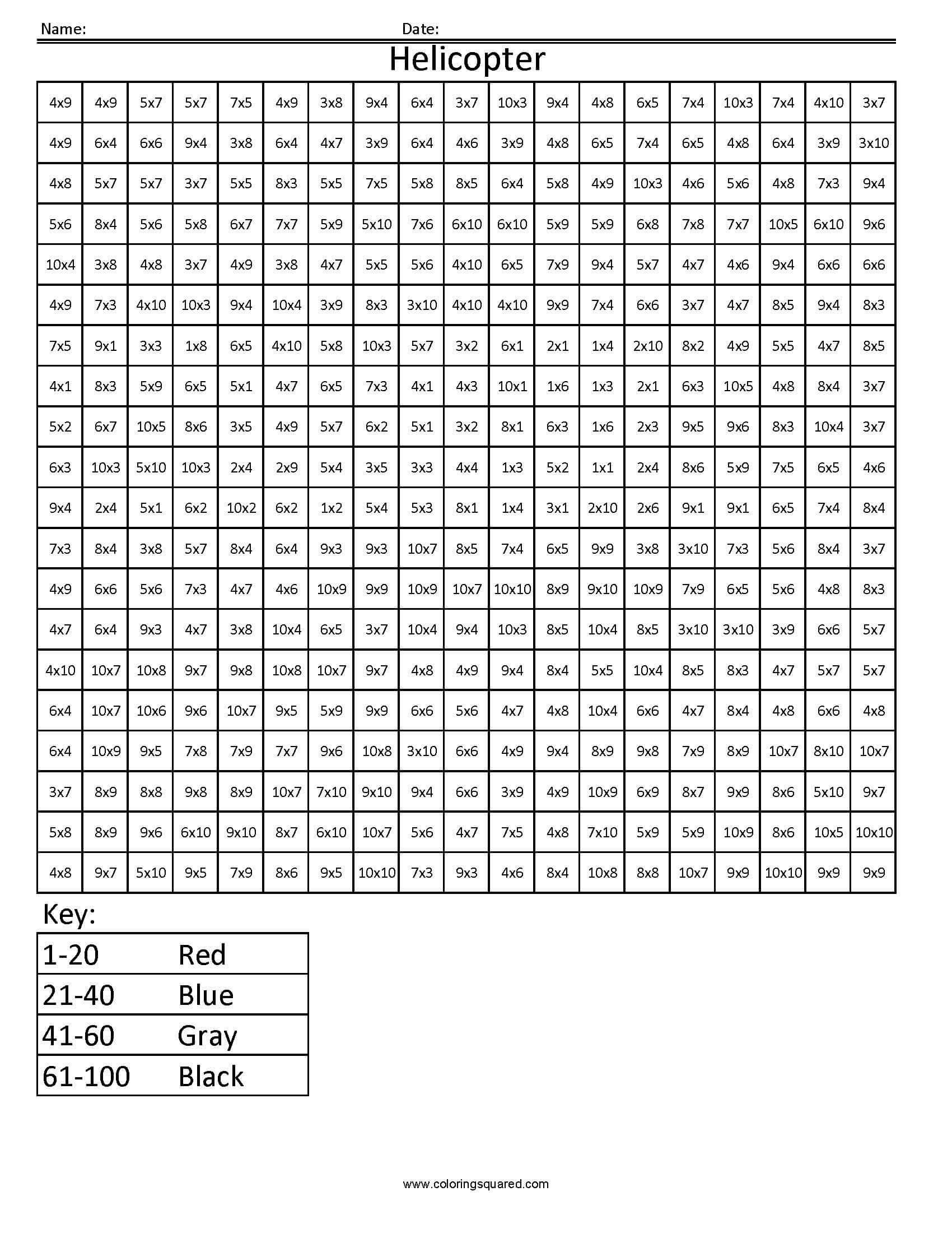 multiplication coloring worksheets grade 3 fresh helicopter advanced multiplication coloring squared of multiplication coloring worksheets grade 3