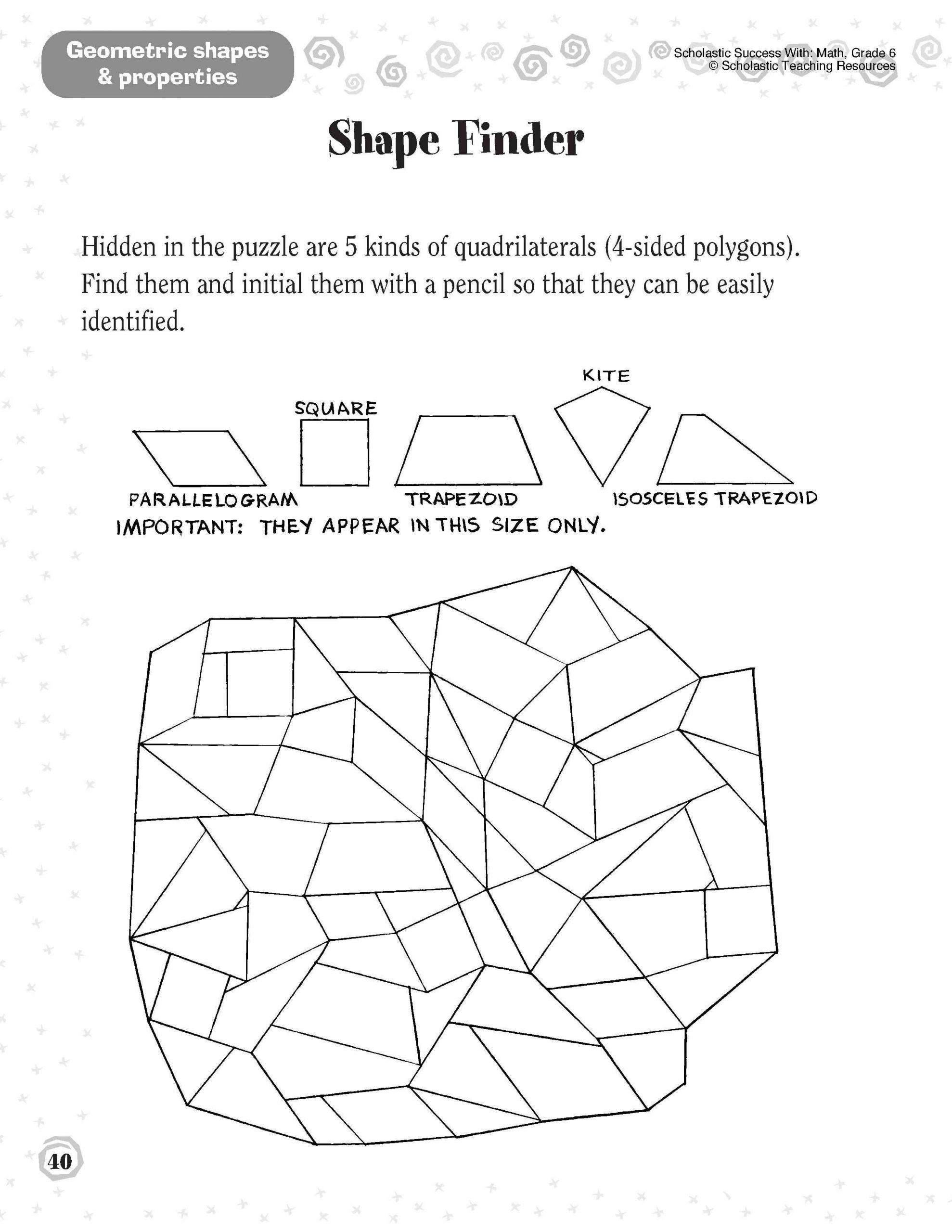Free Math Worksheets Fifth Grade 5 Geometry