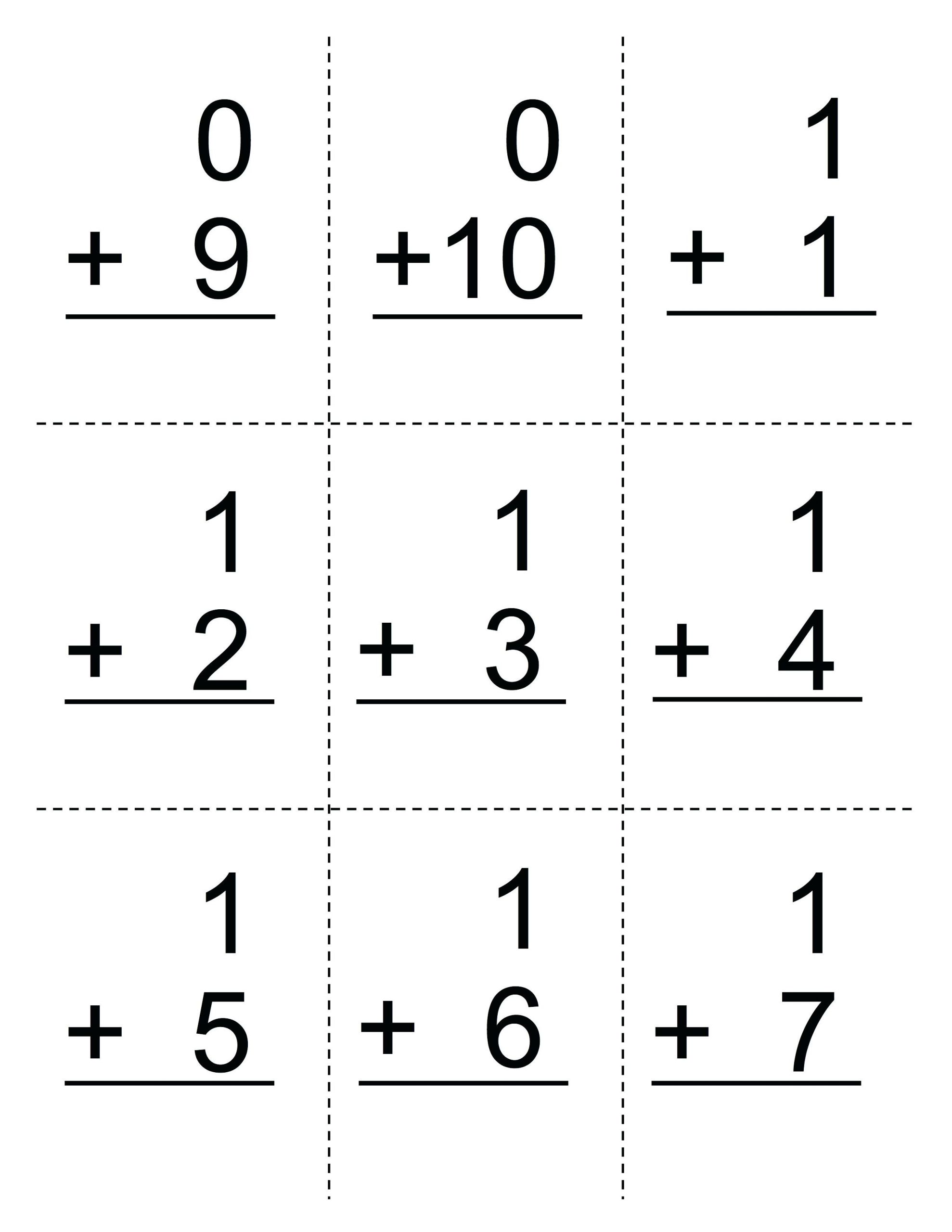 Free Math Worksheets First Grade 1 Addition Number Bonds Sum 9