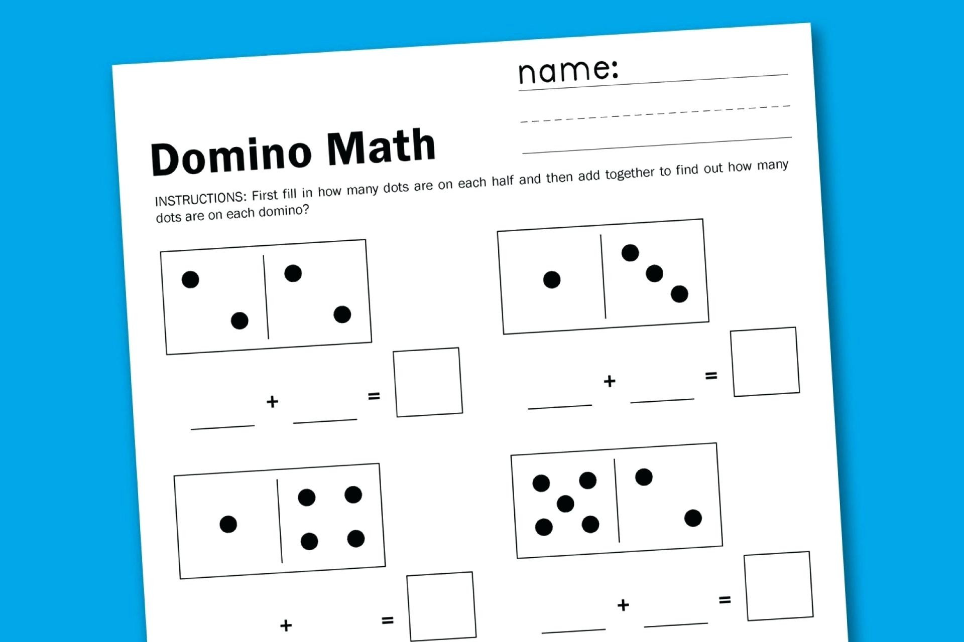 math worksheets domino addition free printable paging supermom games for graders year maths grade worksheet