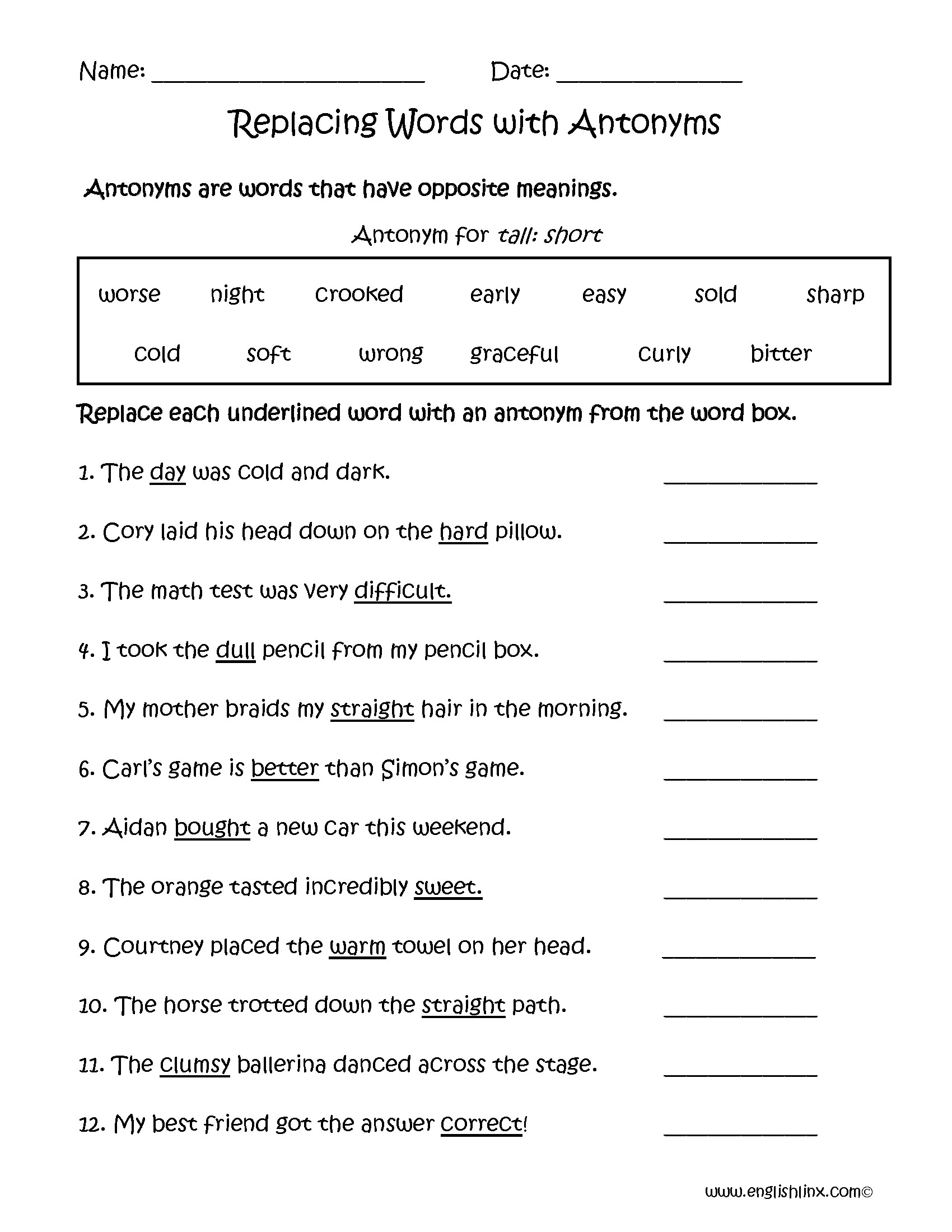 Free Math Worksheets First Grade 1 Comparing Numbers