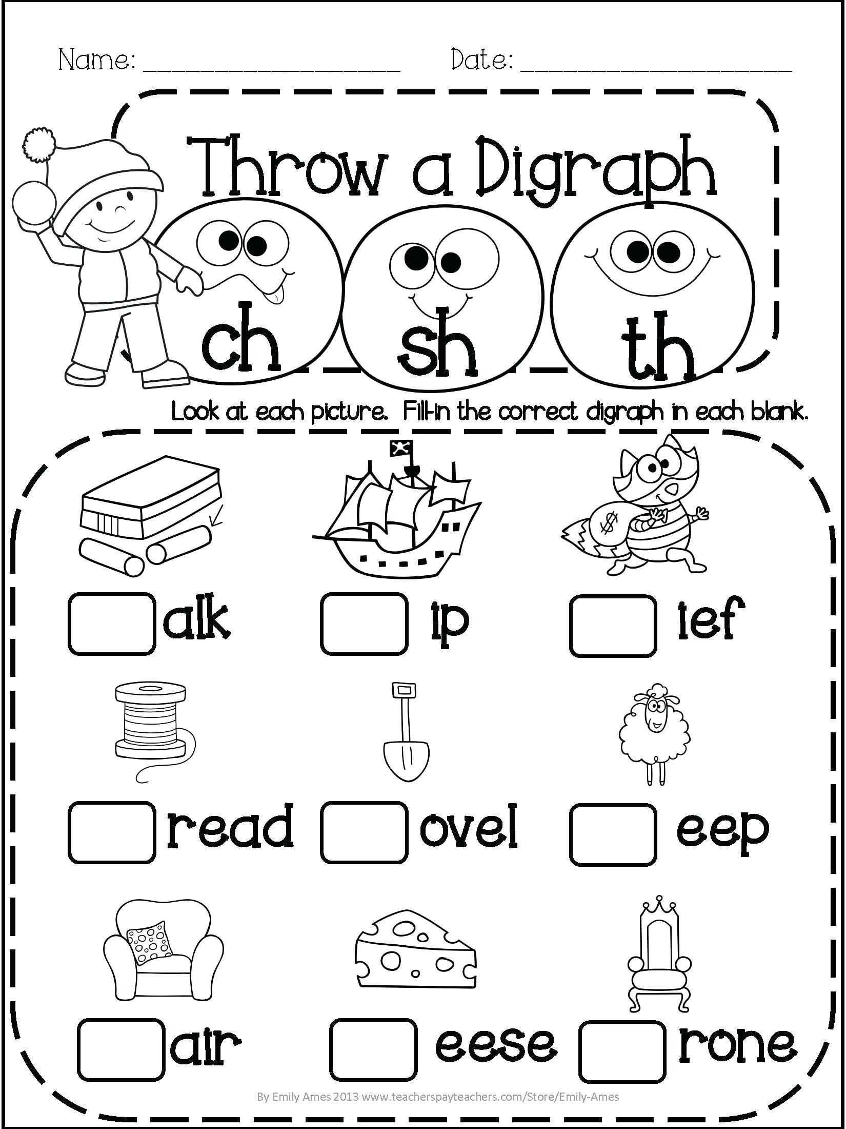 3 Free Math Worksheets First Grade 1 Subtraction Single Digit 