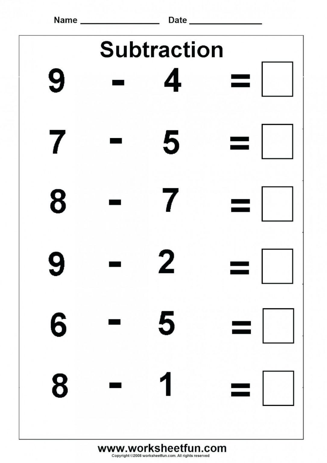 3 Free Math Worksheets First Grade 1 Subtraction Subtracting Whole Tens Missing Number Amp