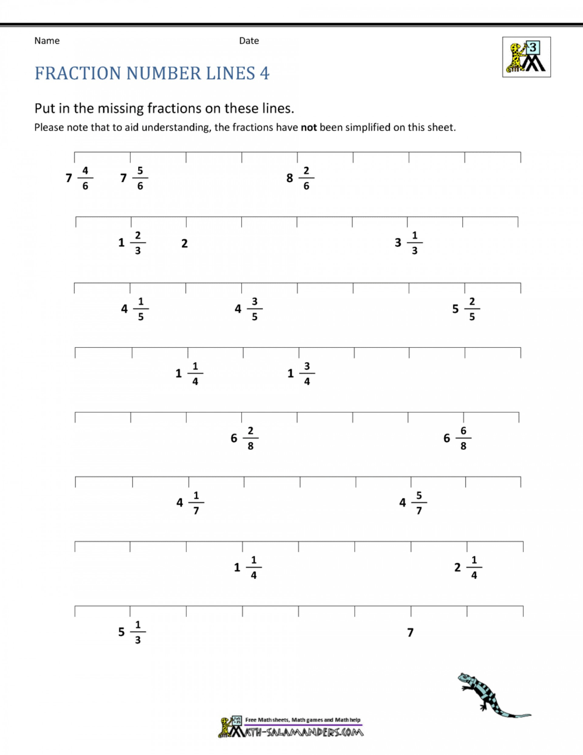 010 worksheets on fractions worksheet printable fraction number lines 1920x2485