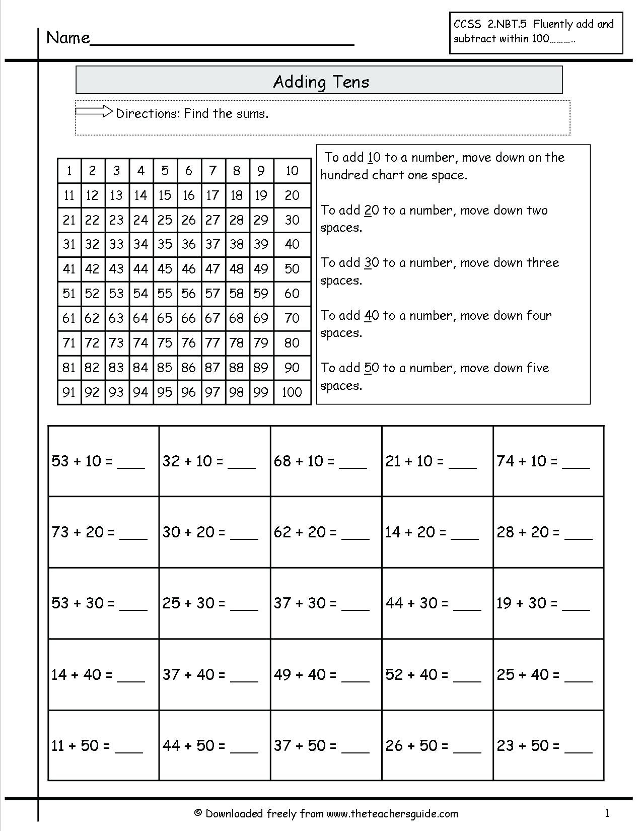 Free Math Worksheets Second Grade 2 Addition Add 3 Digit Numbers In Columns with Regrouping