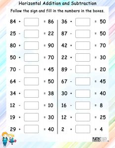 4 Free Math Worksheets Second Grade 2 Addition Add In Columns Missing ...