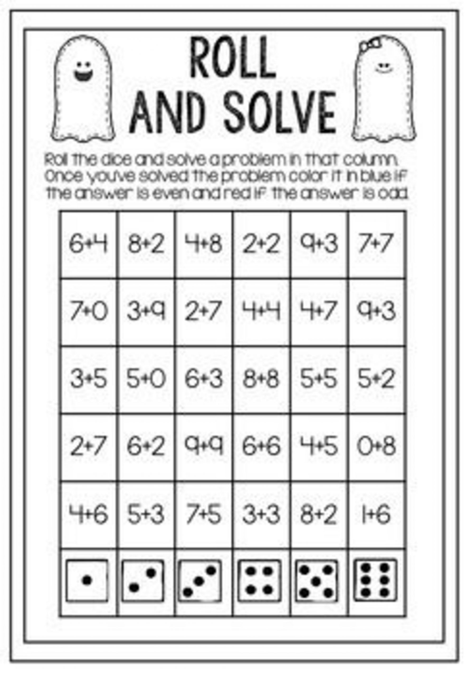Free Math Worksheets Second Grade 2 Addition Adding Missing Addend Sum Under 10