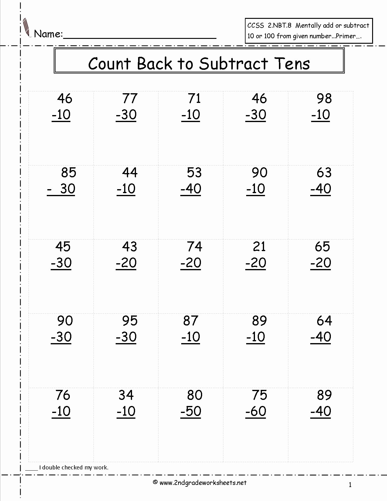 printable second grade math worksheets to free 5