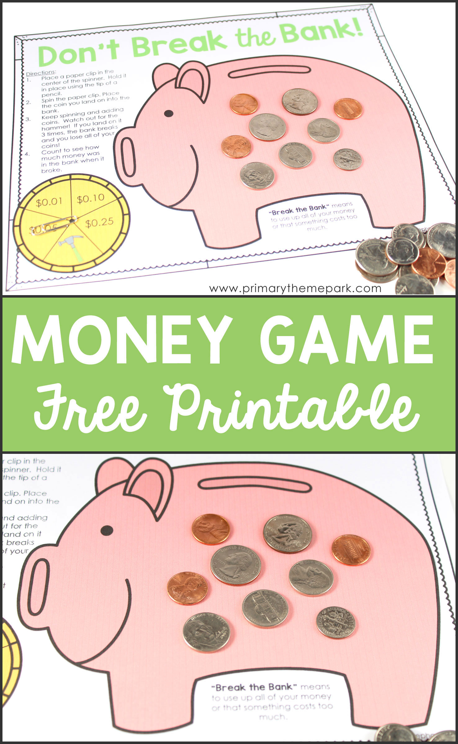 Free Math Worksheets Second Grade 2 Counting Money Counting Money Pennies Nickels Dimes Quarters 10 Coins