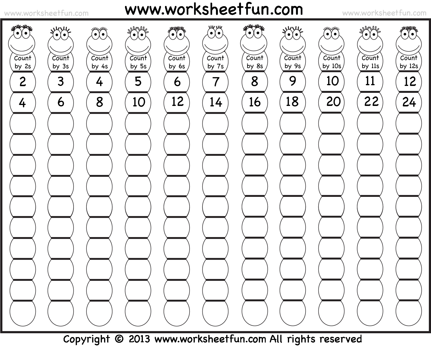 Free Math Worksheets Second Grade 2 Skip Counting Skip Counting by 20