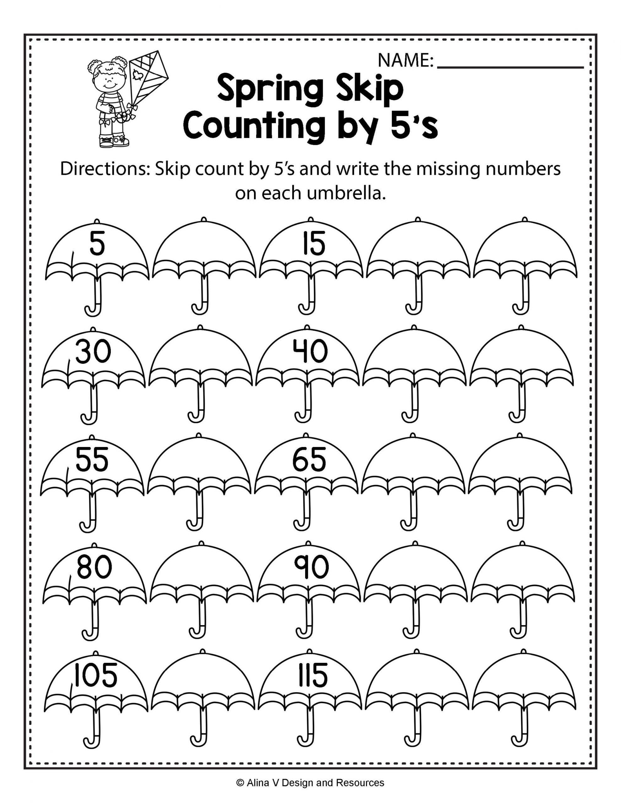 4 Free Math Worksheets Second Grade 2 Skip Counting Skip