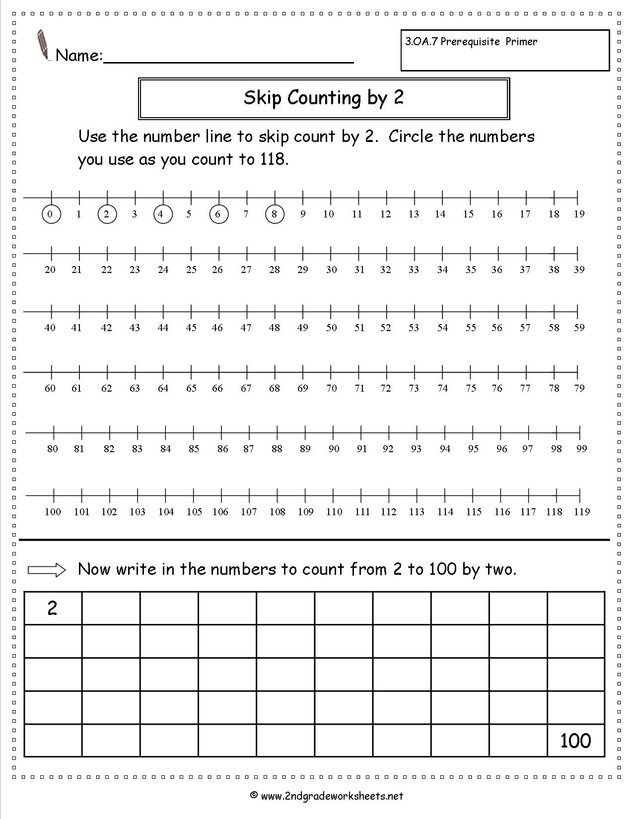 Free Math Worksheets Second Grade 2 Skip Counting Skip Counting by 8