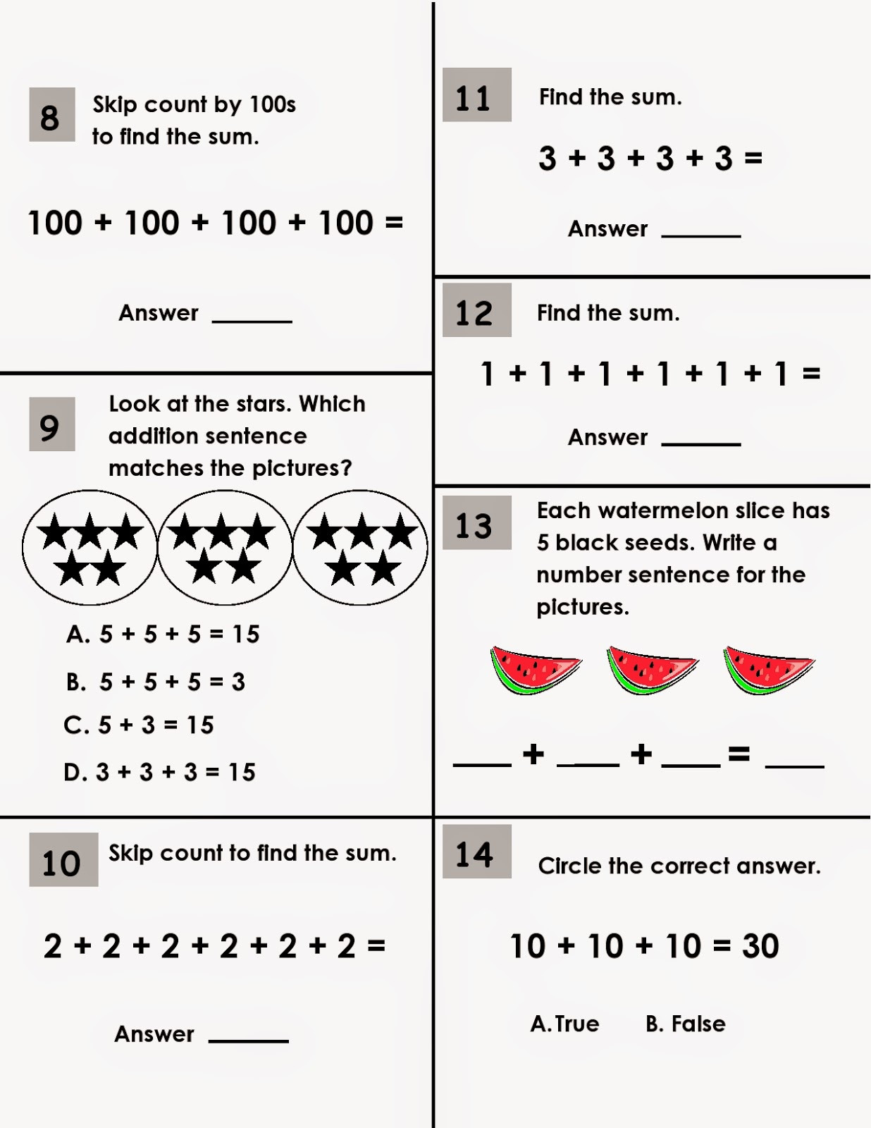 Free Math Worksheets Second Grade 2 Skip Counting Skip Counting by 9