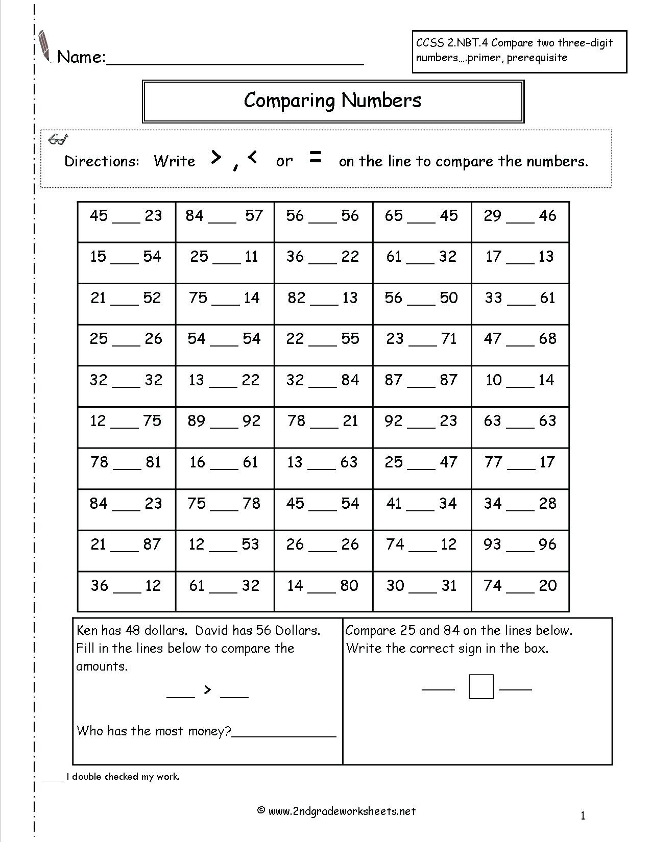 Free Math Worksheets Second Grade 2 Subtraction Add and Subtract 3 Single Digit Numbers