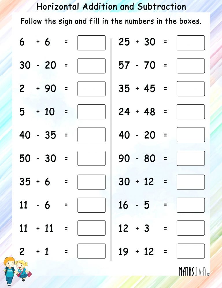 3 Free Math Worksheets Second Grade 2 Subtraction Subtracting 1 Digit ...