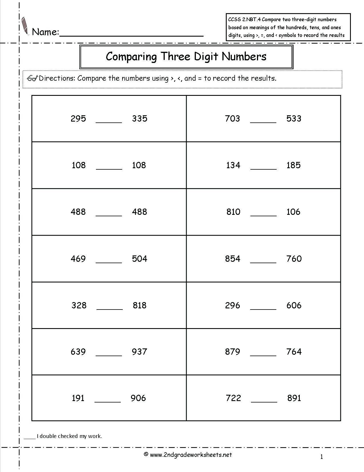 Free Math Worksheets Second Grade 2 Subtraction Subtracting 1 Digit From 3 Digit Missing Number