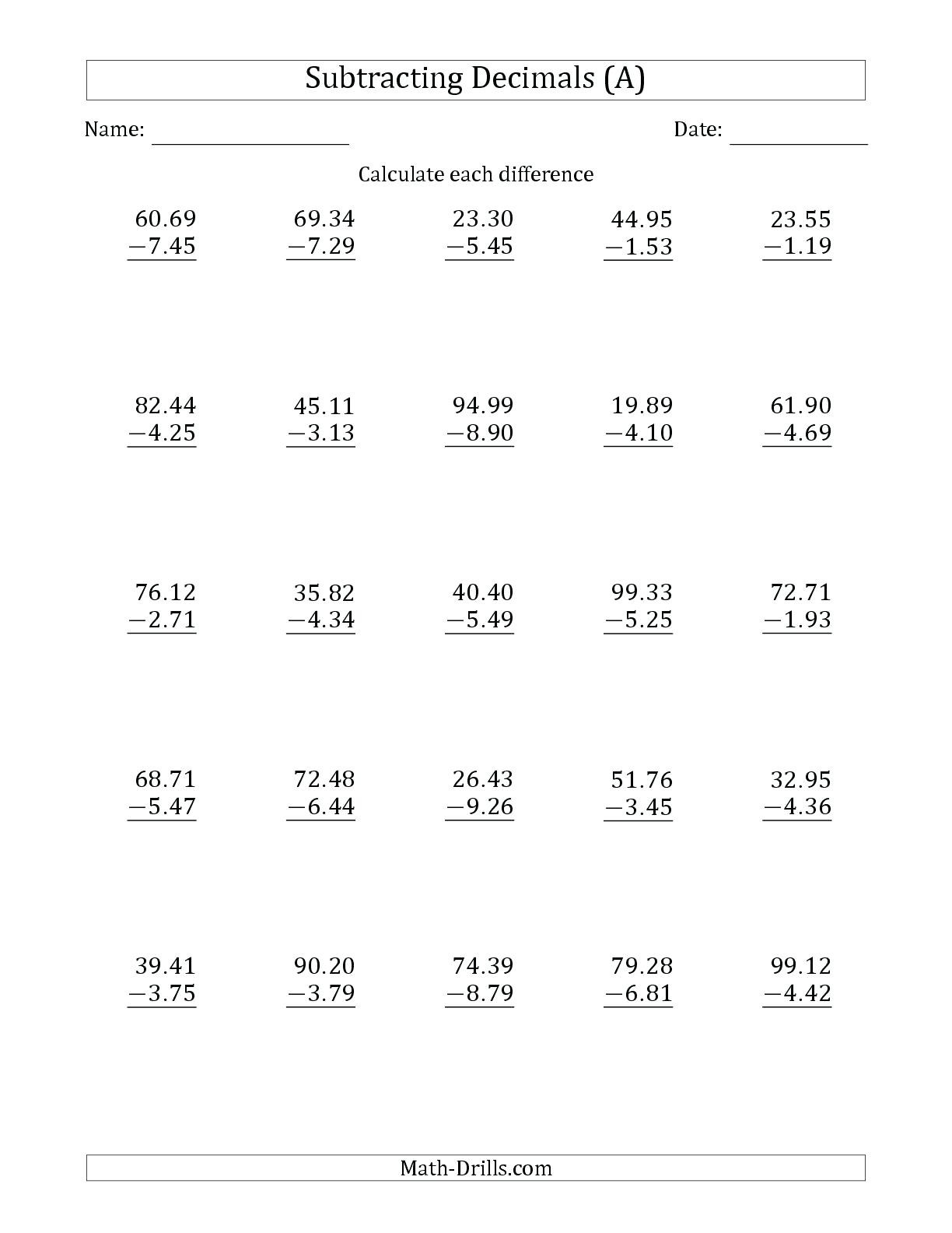 Free Math Worksheets Second Grade 2 Subtraction Subtracting 1 Digit From whole Ten