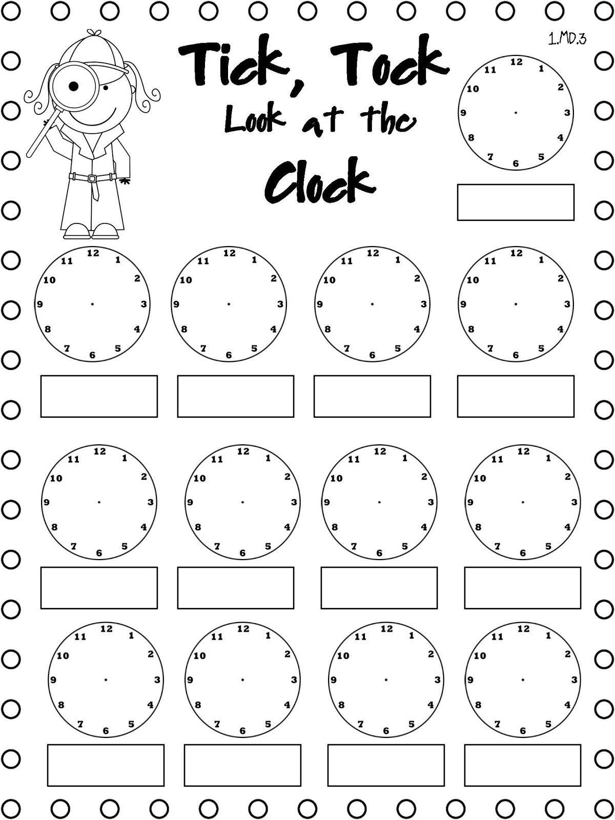 Free Math Worksheets Second Grade 2 Telling Time Telling Time 1 Minute Intervals
