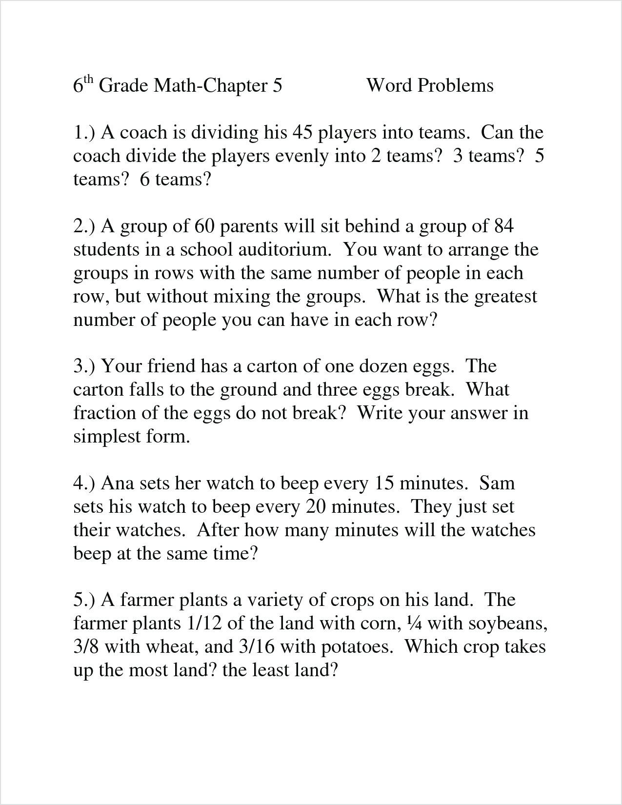 Free Math Worksheets Third Grade 3 Division Word Problems
